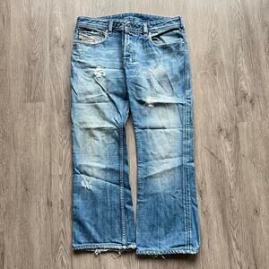 Y2k diesel thrashed grunge distressed jeans